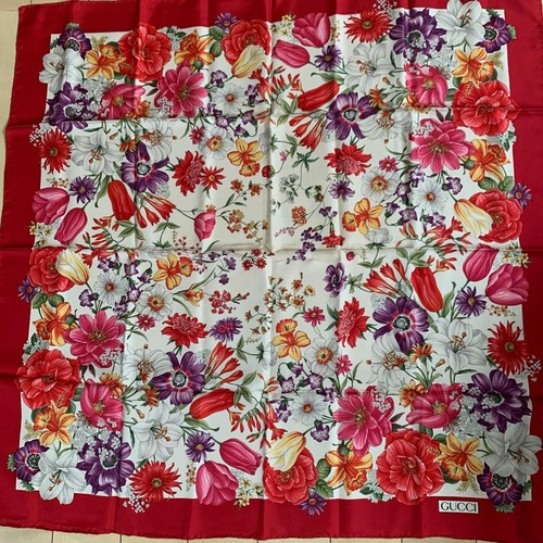 écharpe gucci floral silk - Écharpe,