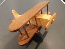 Handmade Wooden Bi-Plane
