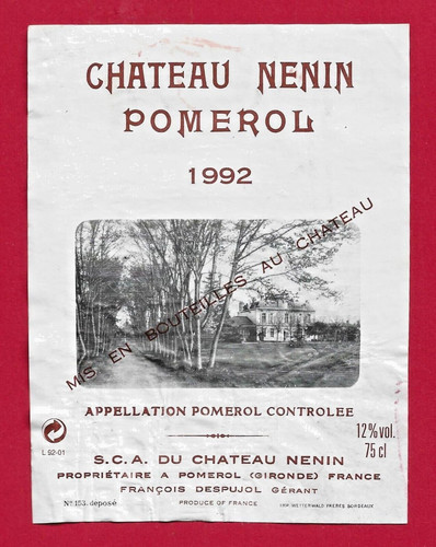 Etiquette bordeaux - 91, 89