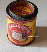 Ancienne boite LA POULE AU POT le consommé parfait en tôle - Format 20 unités