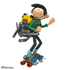 Figurine résine Collectoys Gaston Lagaffe Inventions Patins à roulettes moteur
