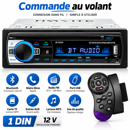 Autoradio bluetooth din usb - autoradio, 1
