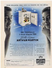 PUBLICITE ADVERTISING 114 1957 ARTHUR MARTIN le nouveau réfrigérateur Bloc