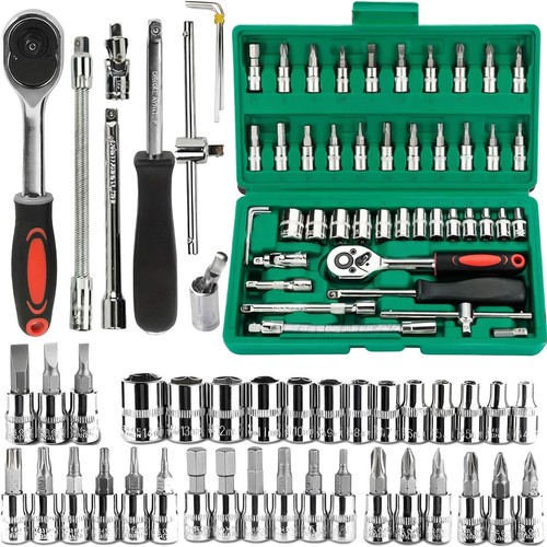 Coffret douilles 46pcs clé - coffret, à