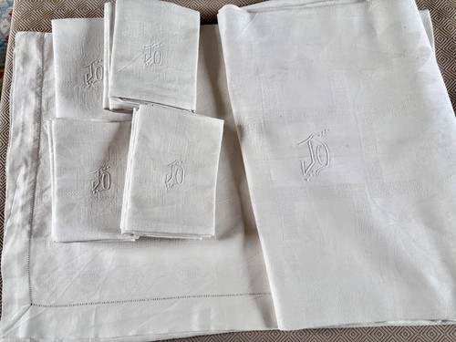 Linge ancien service nappe - linge,