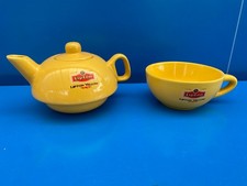 Théière Égoïste Lipton Vintage Jaune Collection + bol