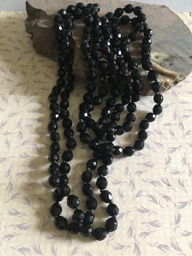 Long collier ancien perles - long,