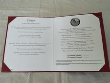 CERTIFICAT CARTIER DE MONTRE