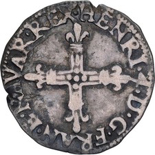 France, Henri IV, 1/8 écu de