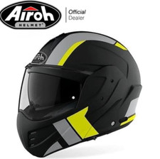 Airoh Mathisse Explore Noir Jaune Casque Moto Modulaire Flip Up