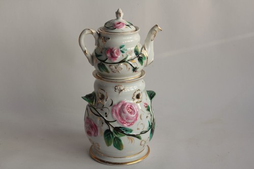 Tisanière porcelaine roses - porcelaine,