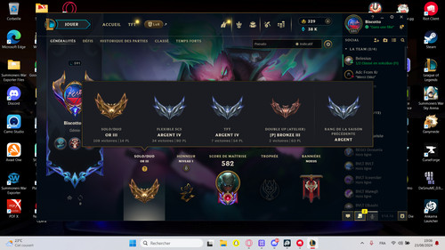 Compte lol 650 skin lvl - g3,