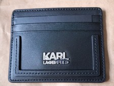 PORTE-CARTES CUIR NOIR Karl LAGERFELD COMME NEUF