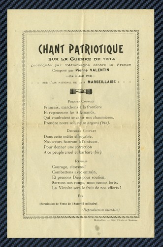 Ww1 chant patriotique - ww1,