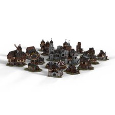 ZITIANYOUBUILD ULTIMATE MEDIEVAL VILLAGE BUNDLE avec 22 Buildings 51593 pièces