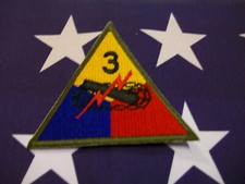 US WW2 WK2 - Patch Tankiste 3rd Armored - reproduction - reconstitution