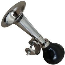 Klaxon boule klaxon vélo acier chromé argent 180 mm pour guidon 22,2 mm