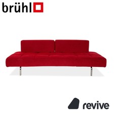 Brühl Jerry Tissu Chaise Longue Rouge Fonction Manuelle