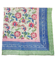 Foulards imprimés à la main Jari en coton indien Sarong fait main écharpe par...