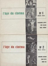 L'AGE DU CINEMA EXCEPTIONNEL ENSEMBLE DES 5 NUMEROS 1951 SURREALISME A. BRETON