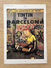 Dran Paris Pop Up Art Print 2016 - Tintin in Barcelona  32 X 44 Cm Invader Obey