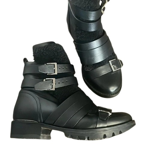 Iro black leather shearling - iro,
