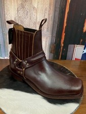 Bottines Basses en Cuir Botas Calero Biker Brun Western Bottes