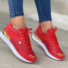 sneakers chaussure basket femme rouge brillante tendance mode marche style été