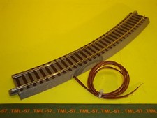 Voie ROCO GEOLINE Rail Courbe Rayon R3 avec fils d'alimentation Continu ou DCC