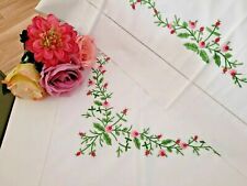 Spectaculaire drap brodé