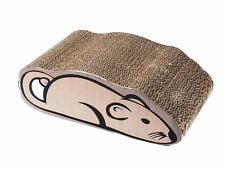 LOT de 4 Griffoir en carton kraft forme souris à l’herbe à chat 36 x20 x 12 cm