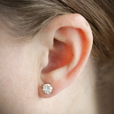Boucles d'oreilles en or blanc