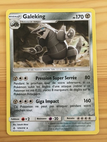 Carte pokémon rare galeking - pokémon,