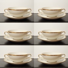 Antique Lot 6 Tasses Bouillon