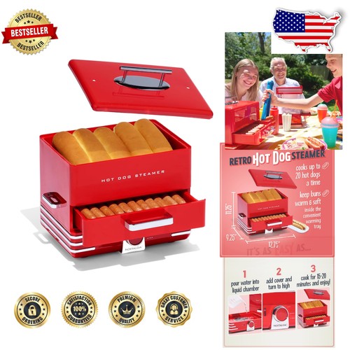Large red hot - dog, steamer