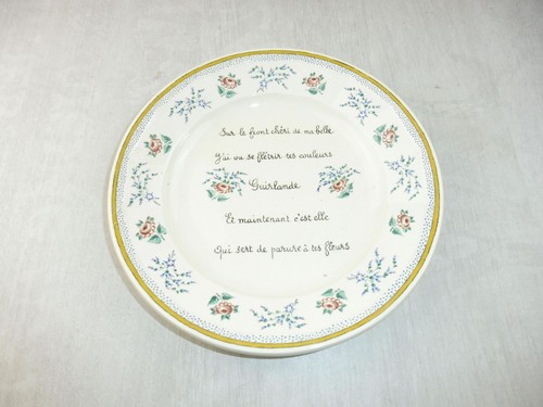 Ancienne assiette peinte - ancienne,