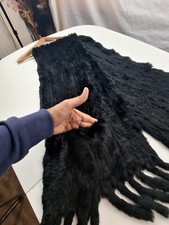 Châle Écharpe Véritable Fourrure De Lapin 165 X 36 Cm  En Super État 