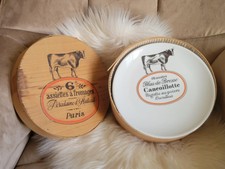 6 ASSIETTES A FROMAGES PORCELAINE D'AUTEUIL PARIS   