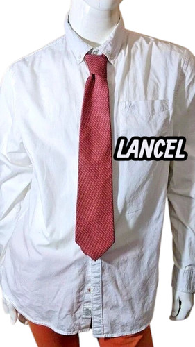 Lancel superbe cravate rouge - cravate,