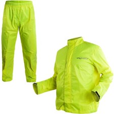 Combinaison Impermeable Textile Anti Pluie Blouson Pantalon Moto Fluo Touring