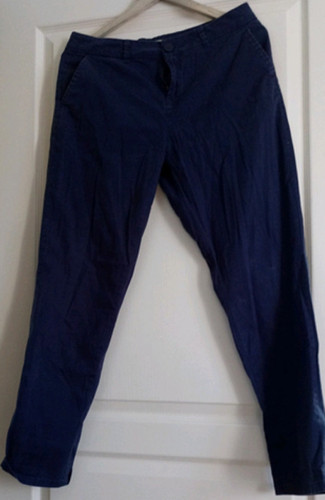 Pantalon toile bleu marine - pantalon,