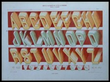 LETTRES ART NOUVEAU - 1903 - HELIOTYPIE POCHOIR, TYPOGRAPHIE, LABBE, ALPHABET