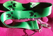 Craft Jeu TOUR COU cordon porte clef Badge KEYCHAIN clef lanyard lego video vert