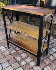  bibliothèque meuble industriel métal et bois sur mesure