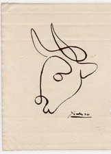 Picasso, Toros  dessin années 50 Vallauris 