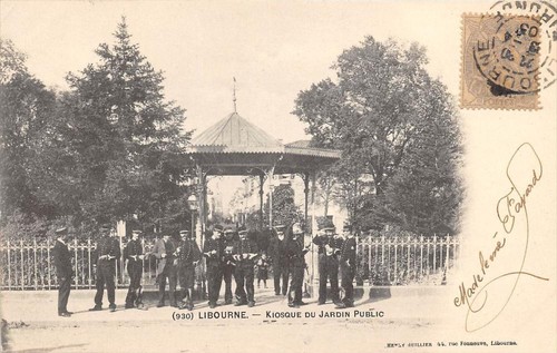 Cpa libourne kiosque du - cpa, 33