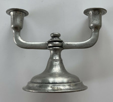 Vintage Pewter Double Candle