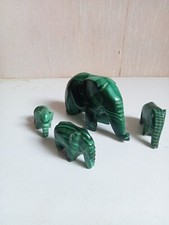 4 élephants en malachite