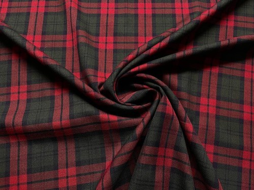 Tissu carreaux tartan - tissu,