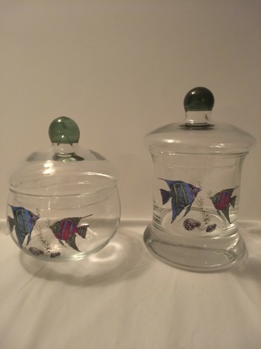 Vintage clear glass fish - clear,